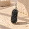 Black Tektite pendant - 約40x20mm