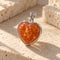 Sunstone heart-shaped pendant - 約23x17x7mm