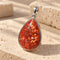 Sunstone teardrop pendant - 約25x19mm