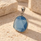 Aquamarine Star of David pendant - 約19mm