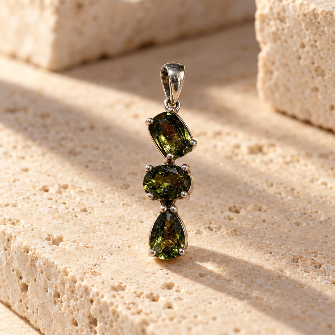 Moldavite pendant
