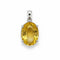 Citrine Faceted Oval Pendant - 20x16mm
