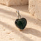 Tourmaline heart-shaped pendant - 約14mm