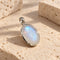 Moonstone oval pendant - 約12x16mm