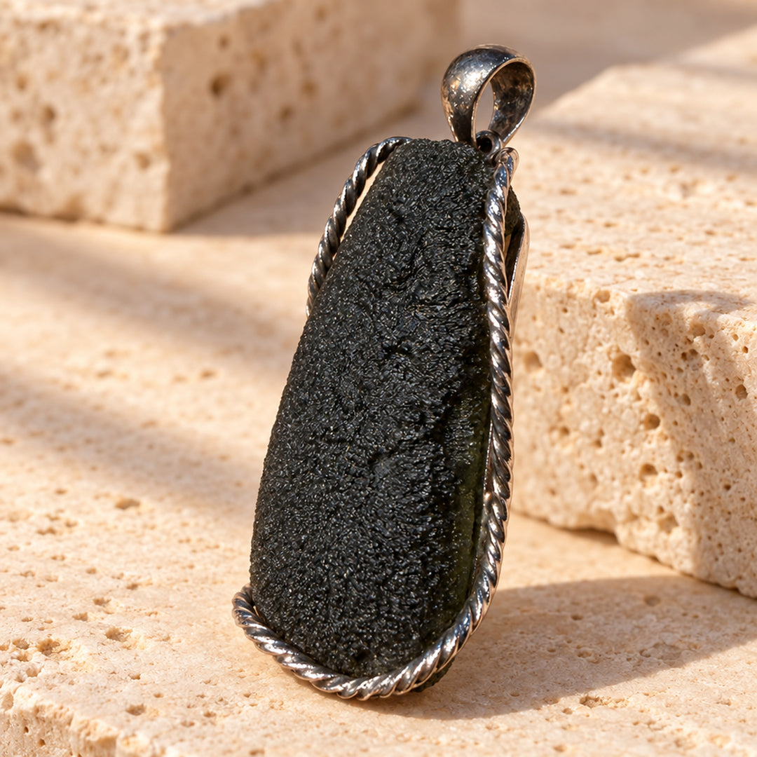 Moldavite pendant