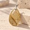 Golden Rutilated Quartz pendant - 約44x26x12mm