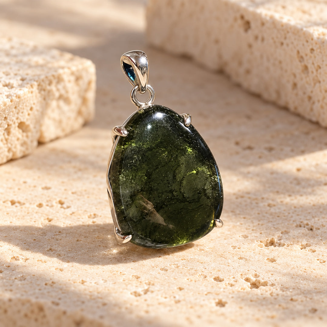 Moldavite pendant