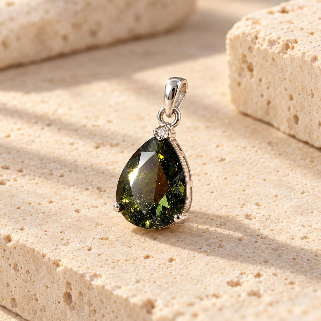 Moldavite pendant