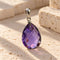 Amethyst teardrop pendant - 約15x8mm