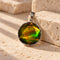 Ammolite Star of David pendant - 約22mm