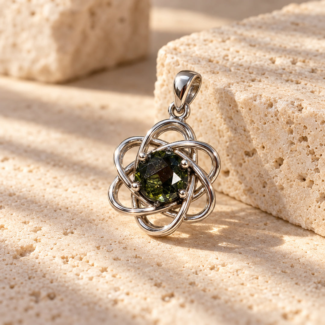 Moldavite pendant