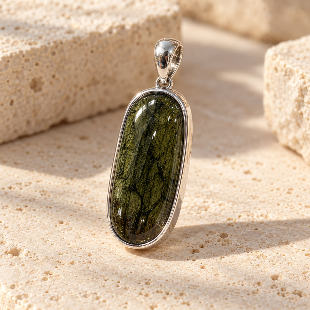 Moldavite pendant