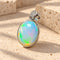 Opal oval pendant - 約21x12x6mm