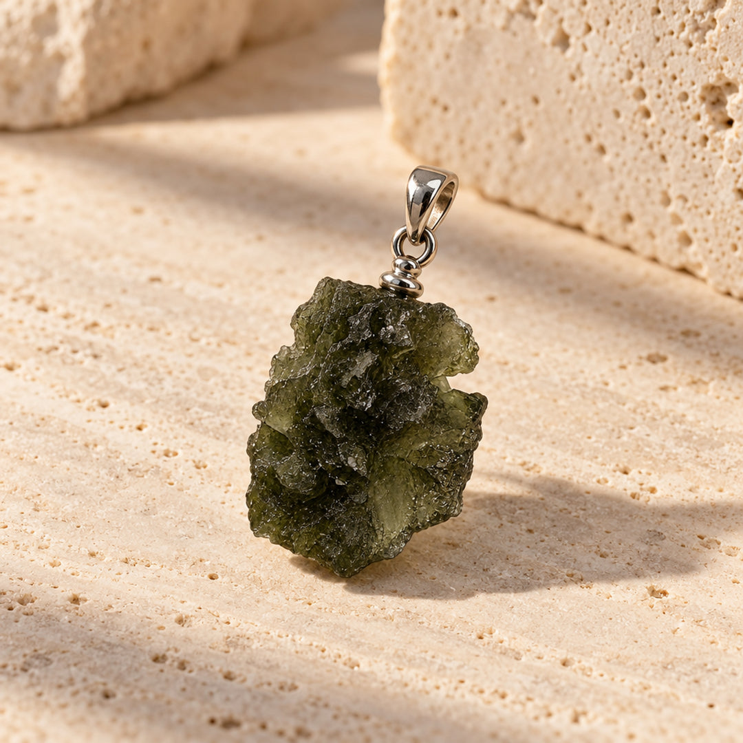 Moldavite pendant