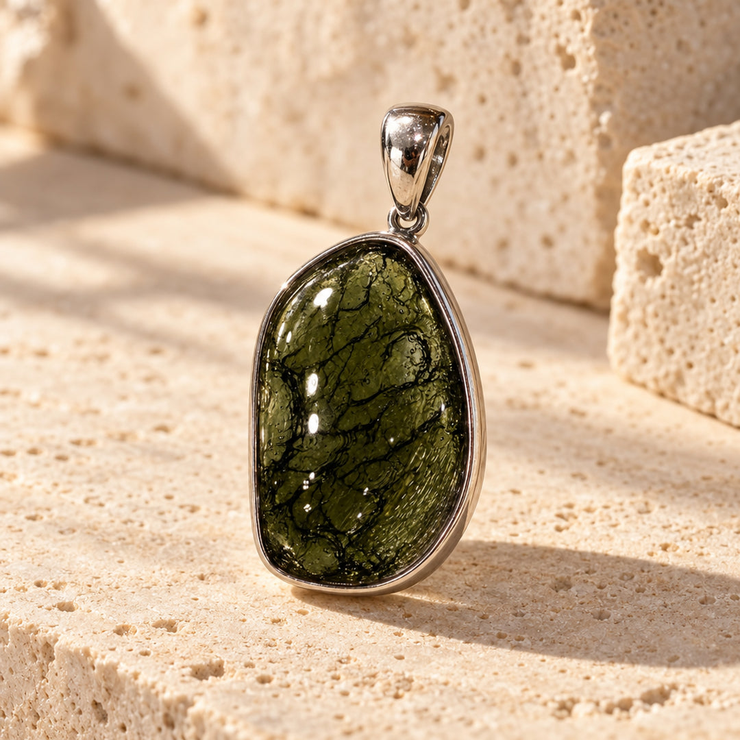 Moldavite pendant