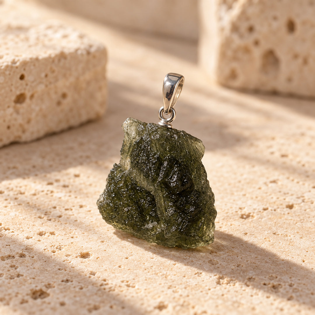 Moldavite pendant