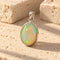 Opal oval pendant - 約16.5x13mm