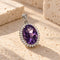 Amethyst pendant - 約14x17.5mm