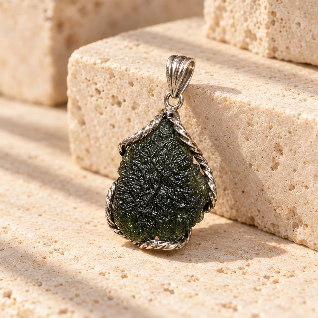 Moldavite pendant