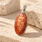 Sunstone oval pendant - 約28x17mm