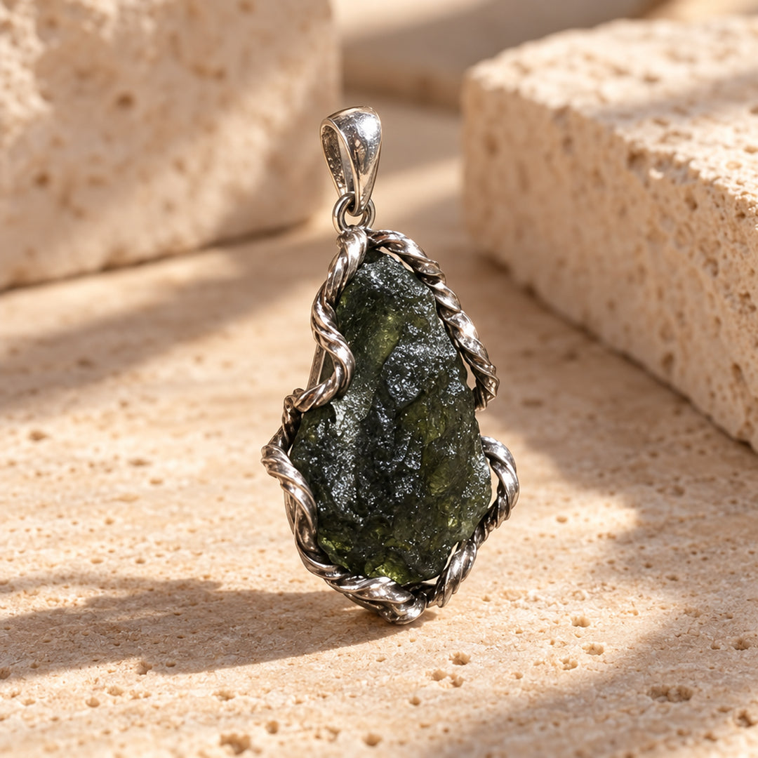 Moldavite pendant