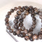 Gold & Silver Double-Eye Black Sunstone - 9mm