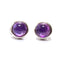 Amethyst Round Shaped Earring -  7mm 