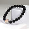 Gibeon Meteorite +Black Tourmaline Bracelet -  8mm  / Rose Gold