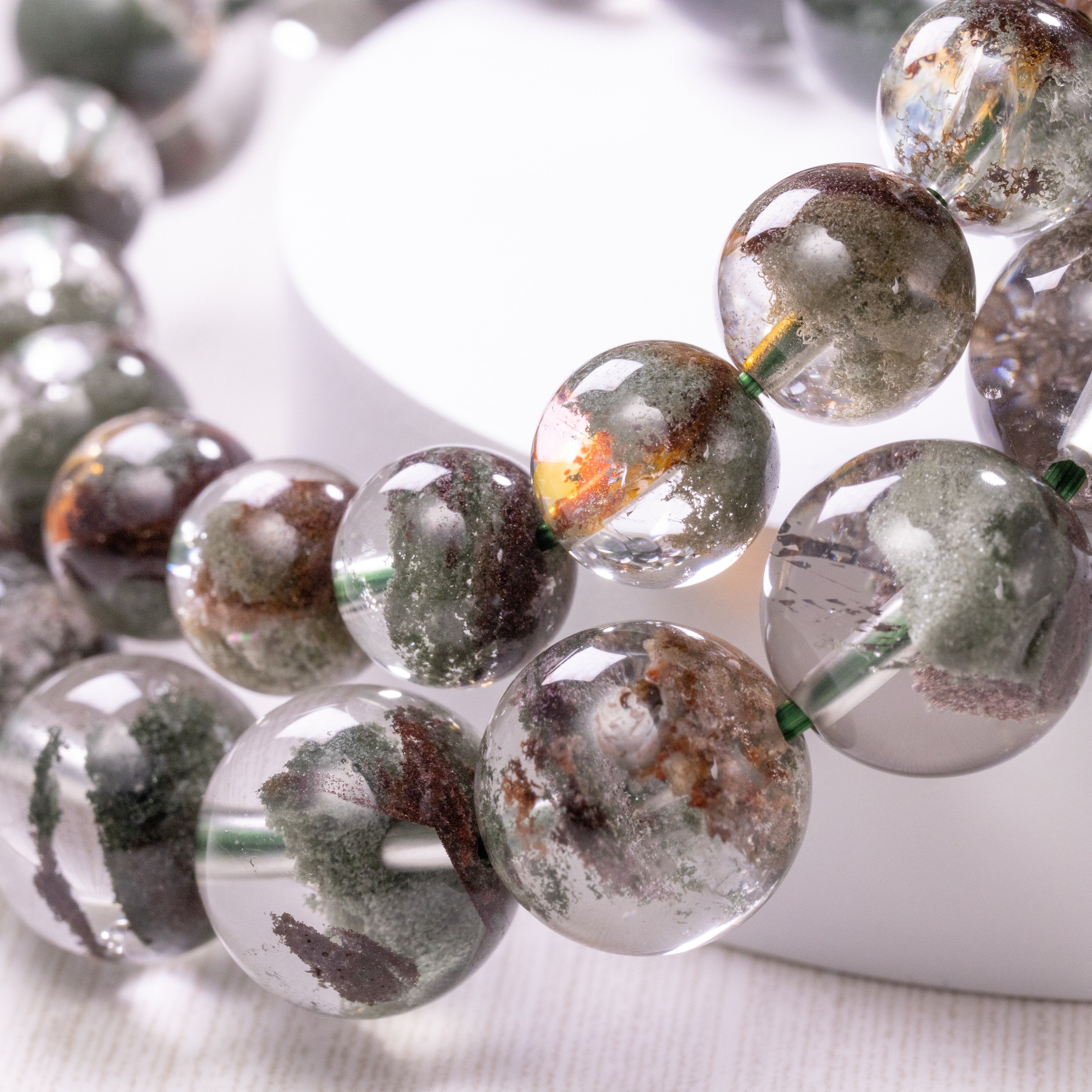 Red Green Garden Quartz (Phantom Quartz) Bracelet – CRYSTALE 天然