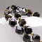 Gold Sheen Obsidian Diamond cut Bracelet -  8mm  / Gold