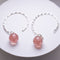 Strawberry Quartz C-ring Earring -  6mm 