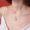 Rose Quartz David Star Pendant -  21mm 