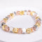 Gibeon Meteorite Rhombus Shaped Bracelet - 6.5mm / three-color