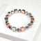 Gibeon Meteorite Rhombus Shaped +Square Shaped Bracelet (RoseGolden Silver) - 6.5-8.5mm