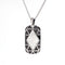 Gibeon Meteorite Rectangle Shaped Pendant -  21x40 