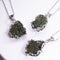 Moldavite Raw Stone Pendant -  S 