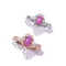 Garnet Princess Ring - Adjustable / Silver