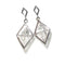 Herkimer Diamond Rhombus Shaped Earring