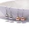 Gibeon Meteorite Round bead Earring -  10mm  / Rose Gold